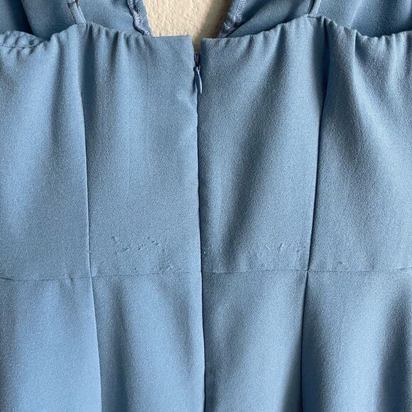 Abercrombie & Fitch Strappy Halter Keyhole Midi Dress in Blue - Picture 12 of 12